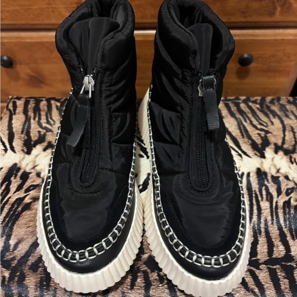 Dolce Vita Black and White Winter Boots